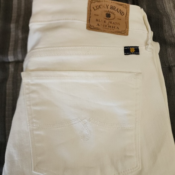 D93 Lucky Brand Lolita Skinny Jeans White Denim Size 6/28 Mid Rise Stretch Slim - Picture 10 of 10